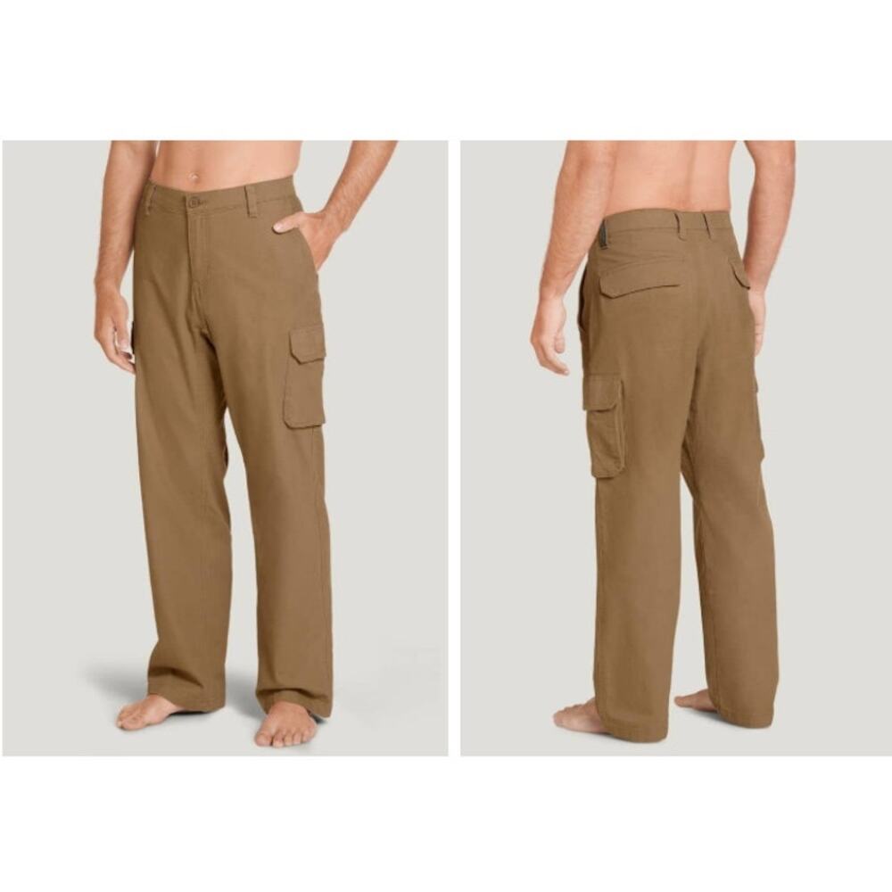 New NWT Jockey Outdoors Easy Fit Cargo Pants Size 38 X 32 Tan‎ Khaki